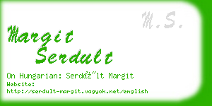 margit serdult business card